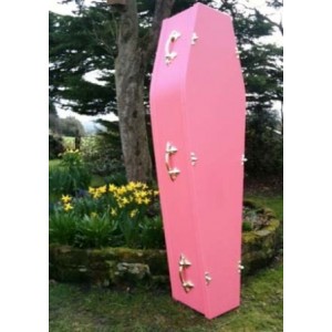 Traditional Pink Coffin - Beautiful colourful coffins
